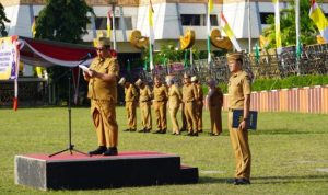 Syaiful Darmawan Staf Ahli Bidang Pemerintahan Hukum dan Politik Prov Lampung Jadi Pembina Apel Gabungan