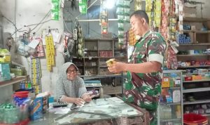 Babinsa Koramil 2305/Cinangka, Puan Ter Pendataan Bahan Sembako