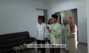 Akhiri Kunjungan Hari Pertama Idul Fitri 1444 H, Pj. Gubernur Suganda Bertandang ke Kediaman Danrem 045 Garuda Jaya