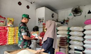 Babinsa Koramil 2305/Cinangka, Puan Ter Pendataan Stok Bahan Pokok