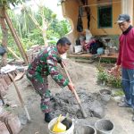 Babinsa Koramil 2306/Mancak, Giat Karbak Pembangunan Rumah Warga