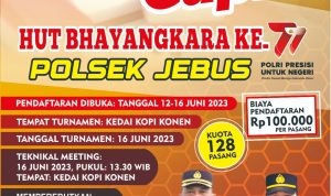 Peringati Hari Bhayangkara ke-77 Polsek Jebus Gelar Turnamen Gaple