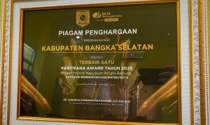 Kategori Pemerintah Daerah, Pemkab Basel Raih Peringkat I pada Paritrana Award 2023