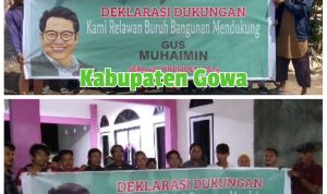 Sejumlah Pekerja Bangunan Kab-Gowa/ Takalar Deklarasi Dukung Gus Muhaimin Jadi Presiden RI 2024