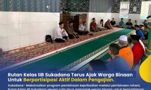 Partisipasi Aktif dalam Pengajian, Rutan Kelas IIB Sukadana Rutin Pembinaan Rohani