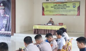 Gelar Latihan Pra Operasi, Polres Metro Lakukan Persiapan Ops Patuh Krakatau 2023