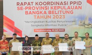 Pj Gubernur Suganda Buka Rakor PPID Prov. Kepulauan Bangka Belitung