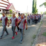 Jaga Kebugaran Personel, Polres Takalar Gelar Olah Raga Jalan Santai