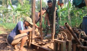 Meskipun Terkendala Alam, TMMD 117 Terus Kebut Pengerjaan Sumur Bor