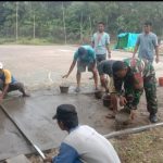 Babinsa Koramil 2307/Ciwandan, Karbak Pembangunan Lapangan Voli