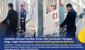 Pastikan Amanan dan Tertiban pada Blok Hunian Petugas Jaga Troling Malam Berkala