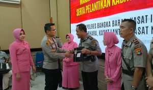 Kapolres Bangka Barat Pimpin Kenal Pamit Wakapolres Beserta PJU Polres yang Alih Tugas