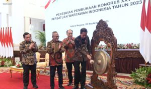 Presiden Jokowi saat membuka Kongres PWI di Istana Negara Tangkapan layar Youtube Biro Pers, Media, dan Informasi Sekretariat Presiden