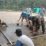 Babinsa Koramil 2307/Ciwandan, Karbak Pembangunan Lapangan Voli