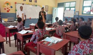 Babinsa Koramil 432-04 Beri Materi Wasbang Terhadap Siswa SDN 1 Pongok