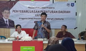 Safri Anggota DPRD Bangka Belitung Gelar Reses Perda No 6 Tahun 2019 di Jebus