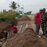 Babinsa Koramil 2301/Cilegon, Karbak Pembuatan Pondasi