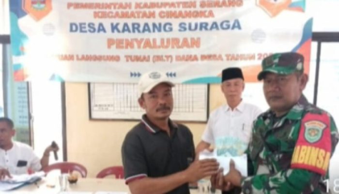 Babinsa Koramil 2305/Cinangka, Bintahwil Pendampingan Bantuan Langsung Tunai