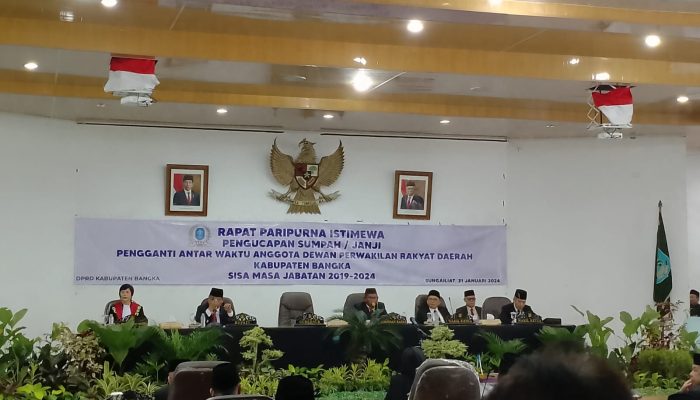 DPRD Bangka Gelar Rapat Paripurna Istimewa Pelantikan PAW Anggota DPRD