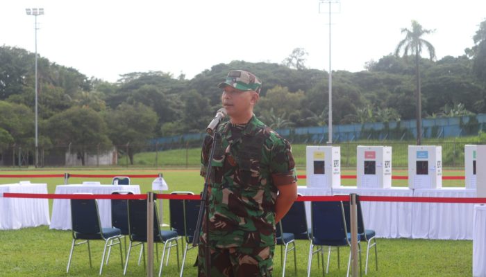 Kodim 0623/Cilegon Bersama Polres Cilegon Gelar Simulasi Pengamanan TPS Pemilu 2024