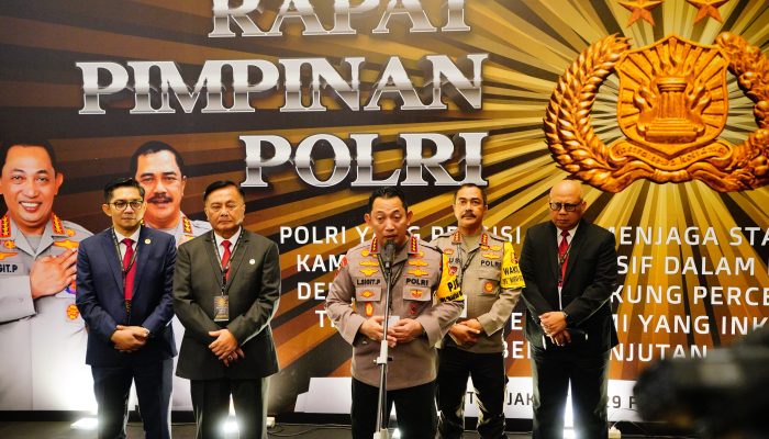 Kapolri Tekankan Persatuan-Kesatuan Modal Utama Wujudkan Indonesia Emas 2045 di Rapim Polri