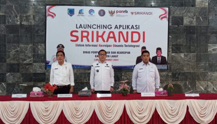 Tingkatkan Mutu Penyelanggaraan Kearsipan, Pemkab Lahat Launching Aplikasi SRIKANDI