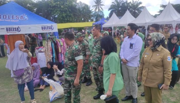 Lusje Anneke Tabalujan Bersama Forkopimda Hadiri Bazar Makodim 0413/Bangka