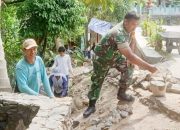 Babinsa Koramil 2306/Mancak, Karbak Pembuatan Tembok Penahan Tanah