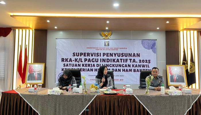 Lapas Cilegon Gelar Supervisi Penyusunan Pagu Indikatif Satuan Kerja Kemenkumham Banten Tahun Anggaran 2025