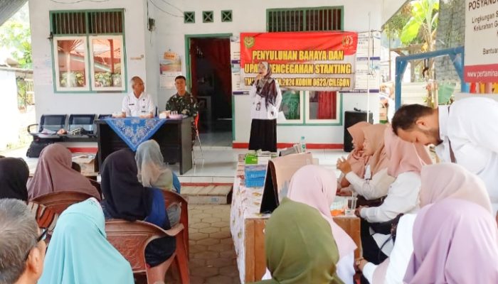 TMMD ke 120 Kodim 0623/Cilegon : Penyuluhan Kesehatan Bagaimana Mencegah Stunting