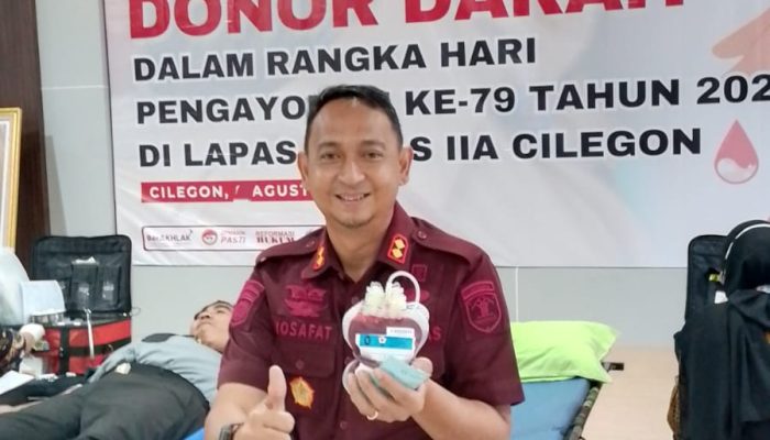 Semarak Hari Pengayoman ke 79, Lapas Cilegon Aksi Donor Darah Untuk Kemanusiaan