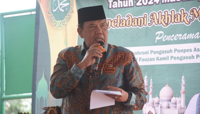 Ela-Azwar Calon Bupati dan Wakil Bupati Lamtim Hadiri Pengajian Maulid Nabi di Sukadana Selatan