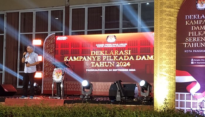 Mewakili Pj Walikota Pangkalpinang, Asisten I Lakukan Penandatanganan Kampanye Damai Pilkada Serentak 2024