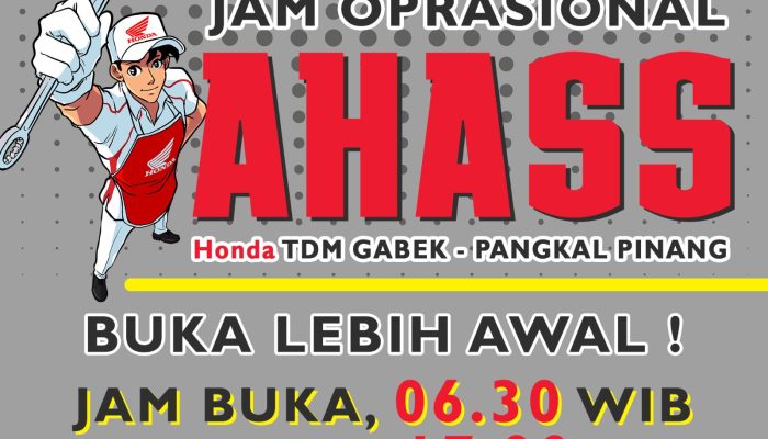 Honda Babel Tunas Dwipa Matra Pangkapinang Tambah Jam Operasional, Buka Lebih Awal dan Tutup Lebih Lama