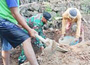 Babinsa Koramil 2307/Ciwandan, Karbak Pembangunan Saluran Air