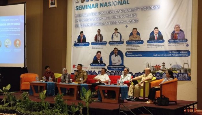 Budi Utama Buka Seminar Nasional Mandala Ekonomi Biru dan Quality Tourism untuk Kota Pangkalpinang Berkelanjutan dan Berdaya Saing