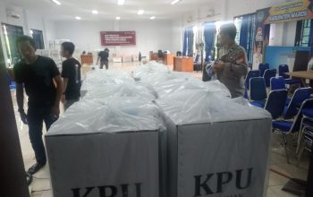 Jamin Keamanan Kotak Suara Hasil Pemilu, Polres Maros Turunkan Ratusan Personel Jaga PPK