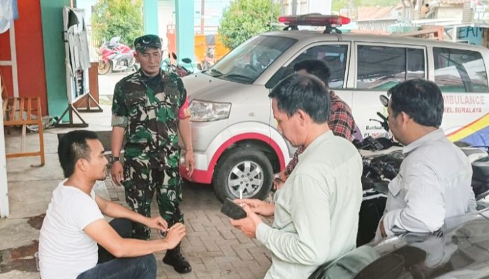 Babinsa Koramil 2303/Pulomerak, Komsos Membahas Kegiatan Pengamanan Lingkungan