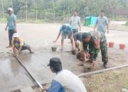 Babinsa Koramil 2307/Ciwandan, Karbak pembangunan Lapangan Volly