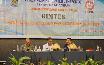 Pentingnya Peran Strategis Pengadaan Barang dan Jasa, Sekda Jeneponto Buka Bimtek