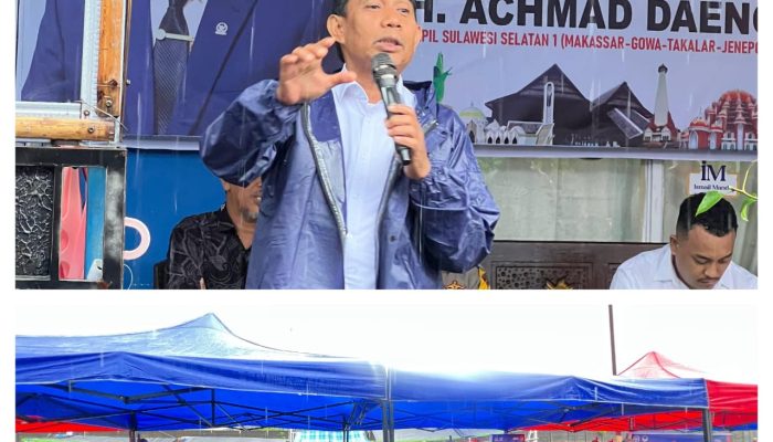 Laksanakan Reses Titik ke-6 di Makassar, ACHMAD DAENG SE’RE Tetap Semangat Meski Hujan Badai Melanda