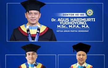 AHY Raih Gelar Doktor Terbaik Universitas Airlangga dengan IPK 3,94