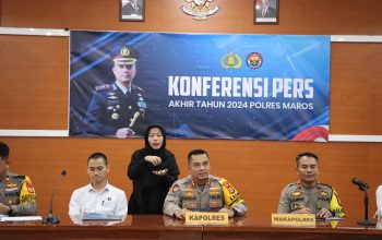 Polres Maros Gelar Konferensi Pers Akhir Tahun, Kapolres Paparkan Capaian Tahun 2024