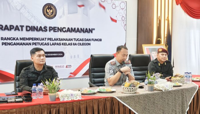 Rapat Pengamanan Lapas Cilegon, Fokus pada Integritas dan Kolaborasi Tim