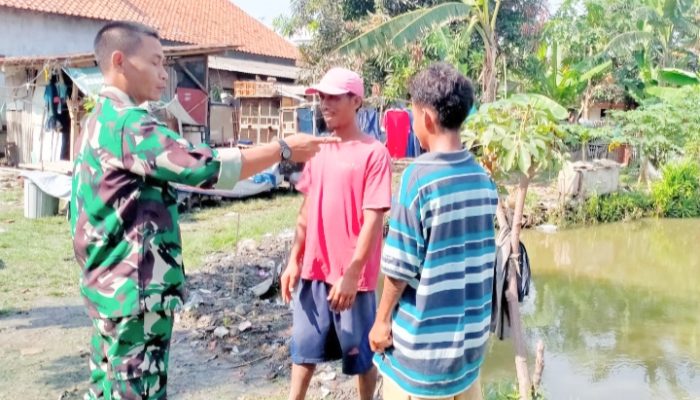 Babinsa Koramil 2303/Pulomerak, Komsos Membahas Tentang Budidaya Ikan Lele