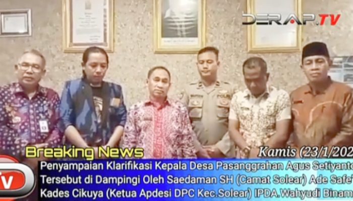 VIDEO: Klarifikasi Sang Kades Pasanggrahan Pasca Pernyataannya di Musrenbang Kecamatan Solear Yang Menyebut LSM Kerap “Ikut Campur Dan Suka Ngerecokin” di Dalam Pembangunan Desa