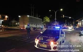 Patroli Blue Light Satlantas Polres Bangka Barat Jaga Keamanan di Titik Rawan Kecelakaan