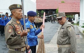 Perdana, Bupati Takalar Daeng Manye Pimpin Apel Kesiapsiagaan Satpol PP, Damkar dan Penyelamatan Takalar 